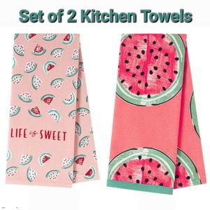 👀50% OFF🍉 NWT‼️ ADORABLE Set of 2 Place & Time brand Kitchen Towels